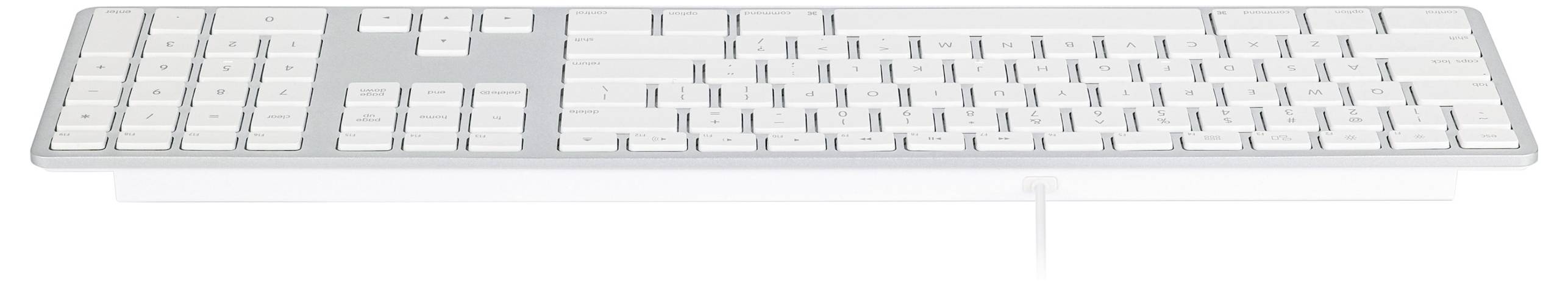 Matias FK318S Wired Aluminium Keyboard for Mac USB klávesnice US anglická, QWERTY, Mac stříbrná-3