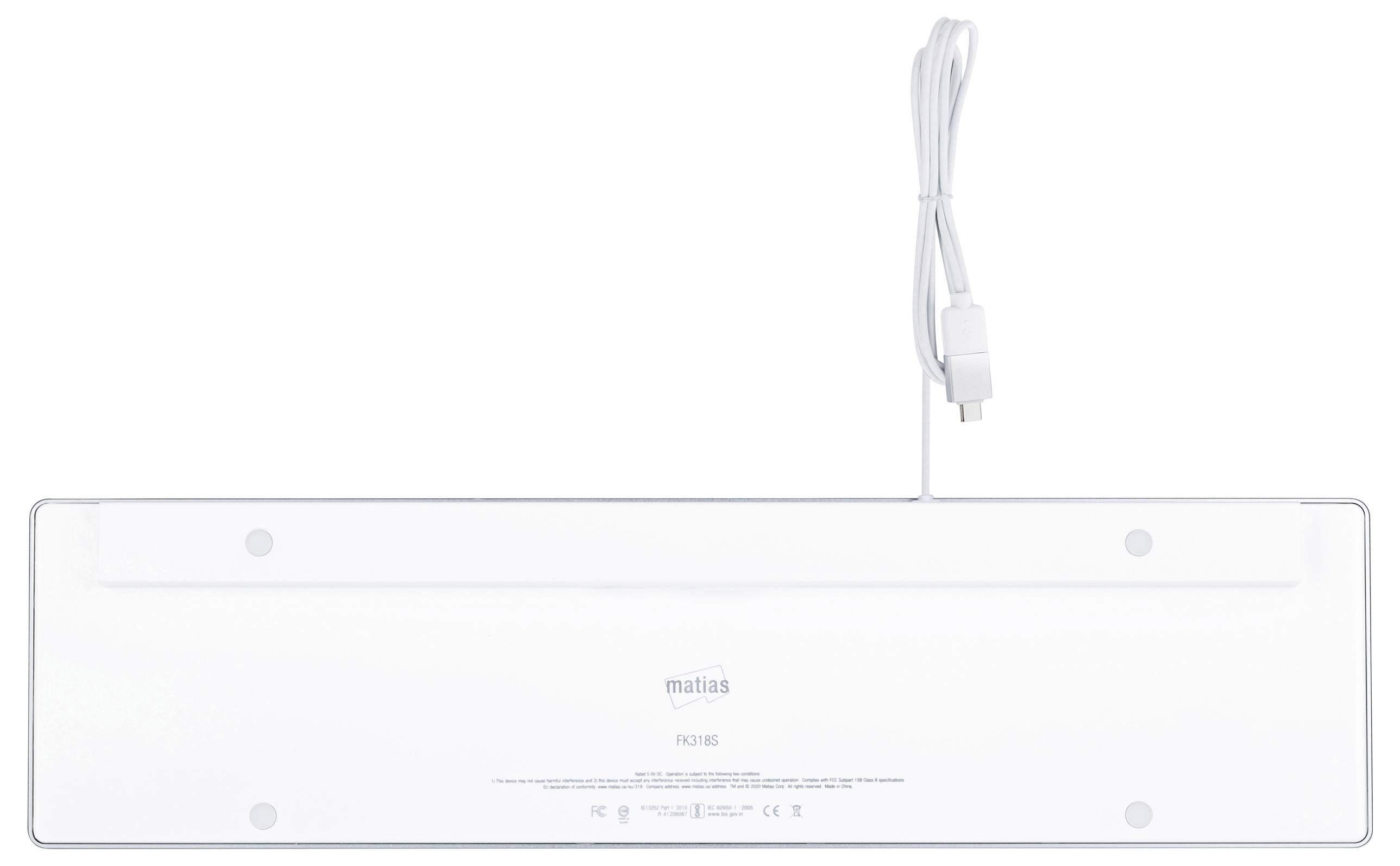 Matias FK318S Wired Aluminium Keyboard for Mac USB klávesnice US anglická, QWERTY, Mac stříbrná-4