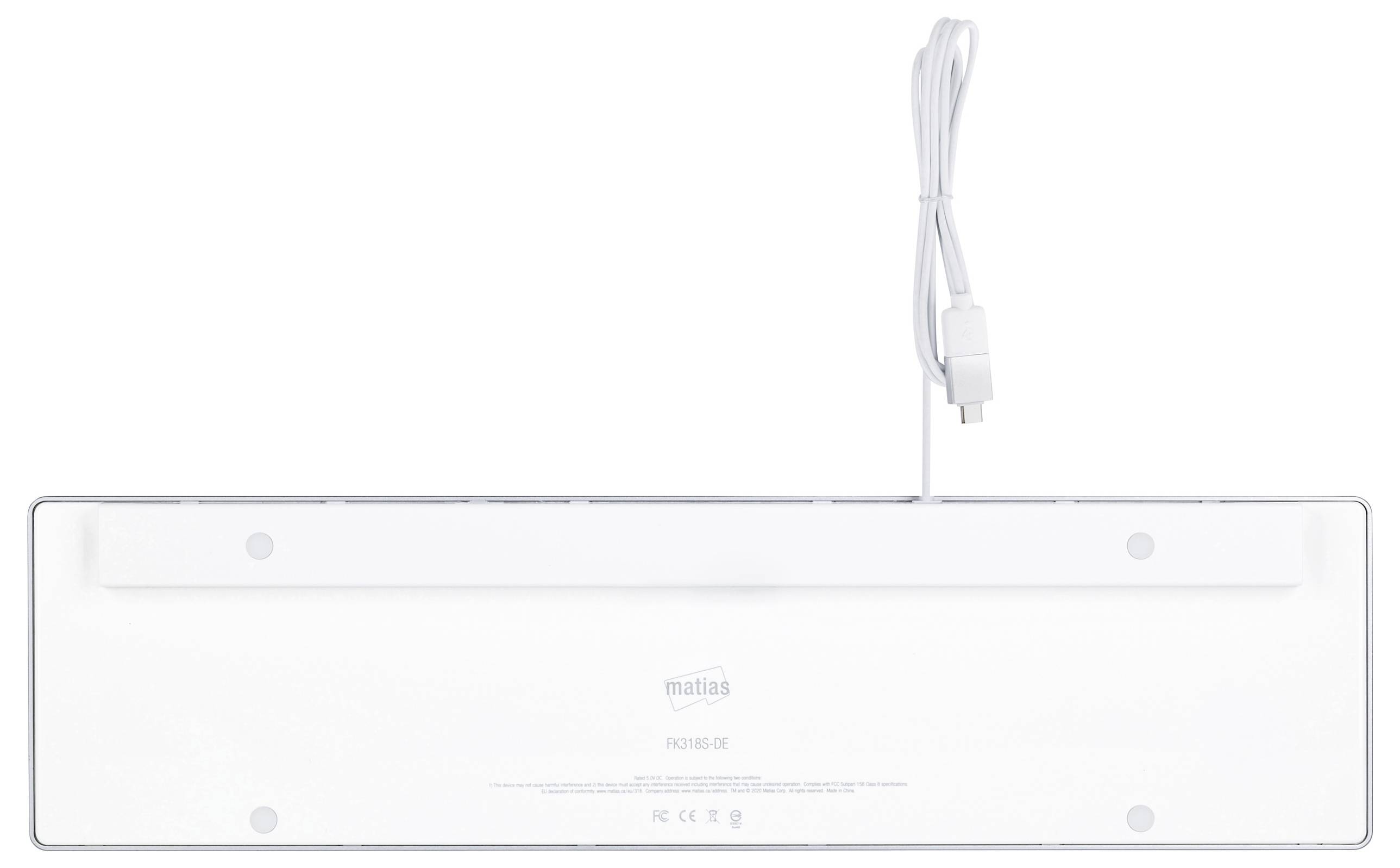 Matias FK318S-DE Wired Aluminium Keyboard for Mac USB klávesnice německá, QWERTZ, Macintosh stříbrná-4