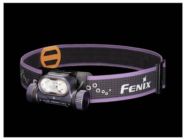 Fenix Light HM65R-T V2.0 LED čelovka, napájeno akumulátorem, 1600 lm, 300 h, FEHM65RTV2-Dark purple