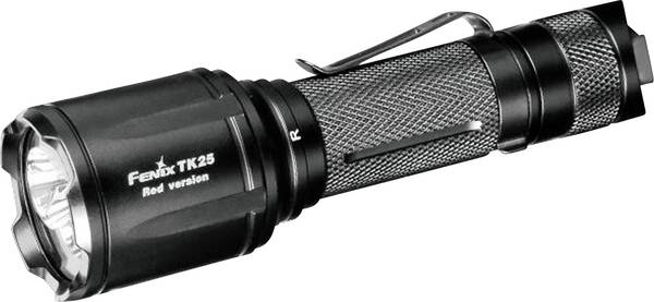 Fenix Light TK25Red LED kapesní svítilna, Li-Ion akumulátory nebo provoz na baterie, 1000 lm, 156.5 g