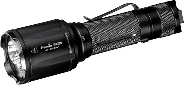 <br>  Fenix Light<br>  TK25UV<br>  FETK25UV<br>  LED<br>  kapesní svítilna<br>  <br>  Li-Ion akumulátory nebo provoz na baterie<br>  1000 lm<br>  110 h<br>  156.5 g<br>