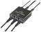 Gigabitový LAN rozbočovač se třemi ethernetovými porty a kabelem v černém pouzdře. Umožňuje distribuci síťového signálu.