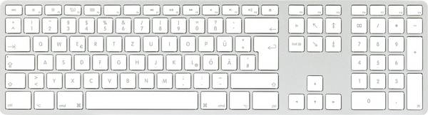Matias FK416DCS-DE Wireless USB-C® Keyboard for Mac bezdrátový klávesnice německá, QWERTZ, Macintosh stříbrná