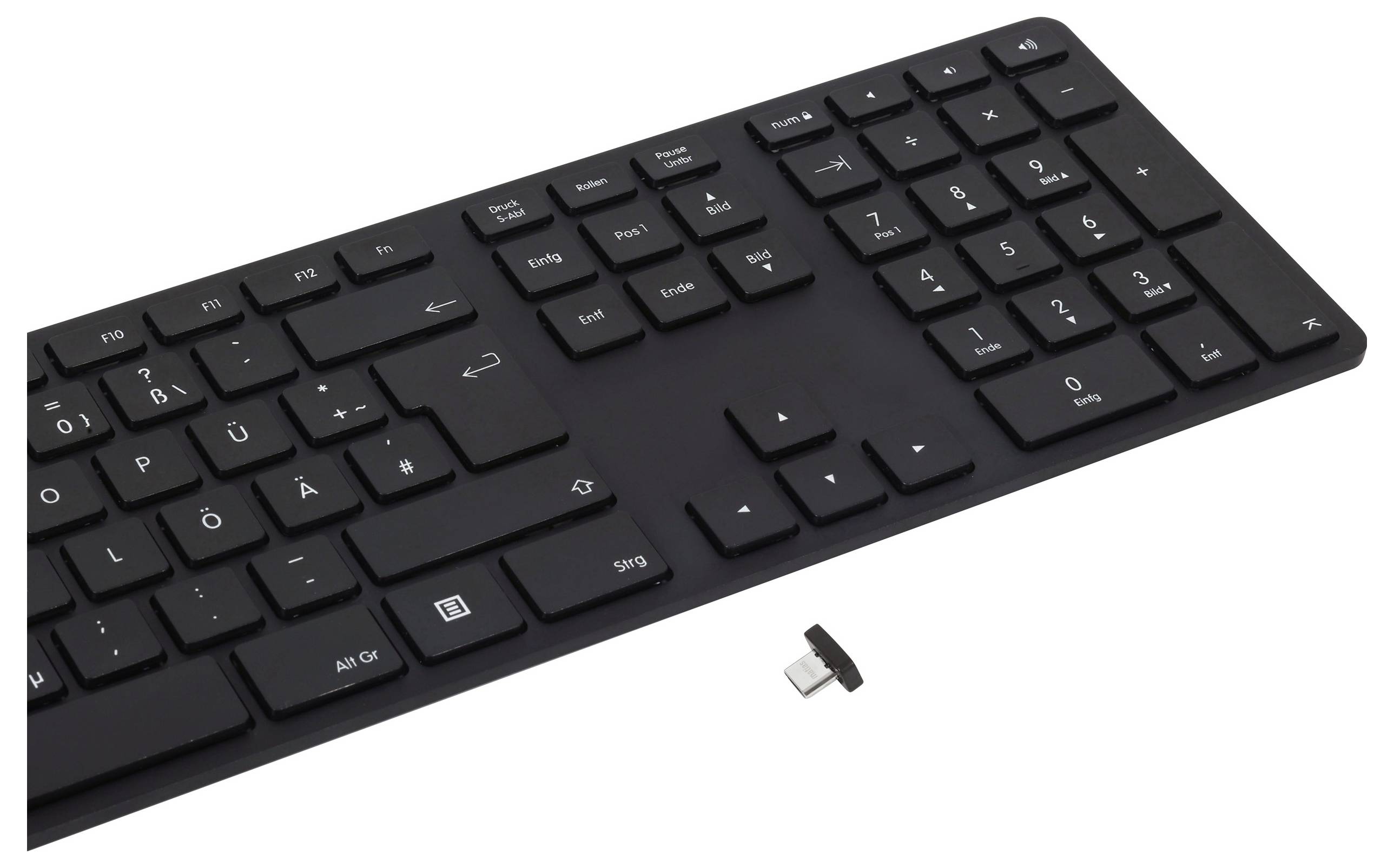 Matias FK416PCDCBB-DE Wireless USB-C® Keyboard bezdrátový klávesnice německá, QWERTZ černá-1