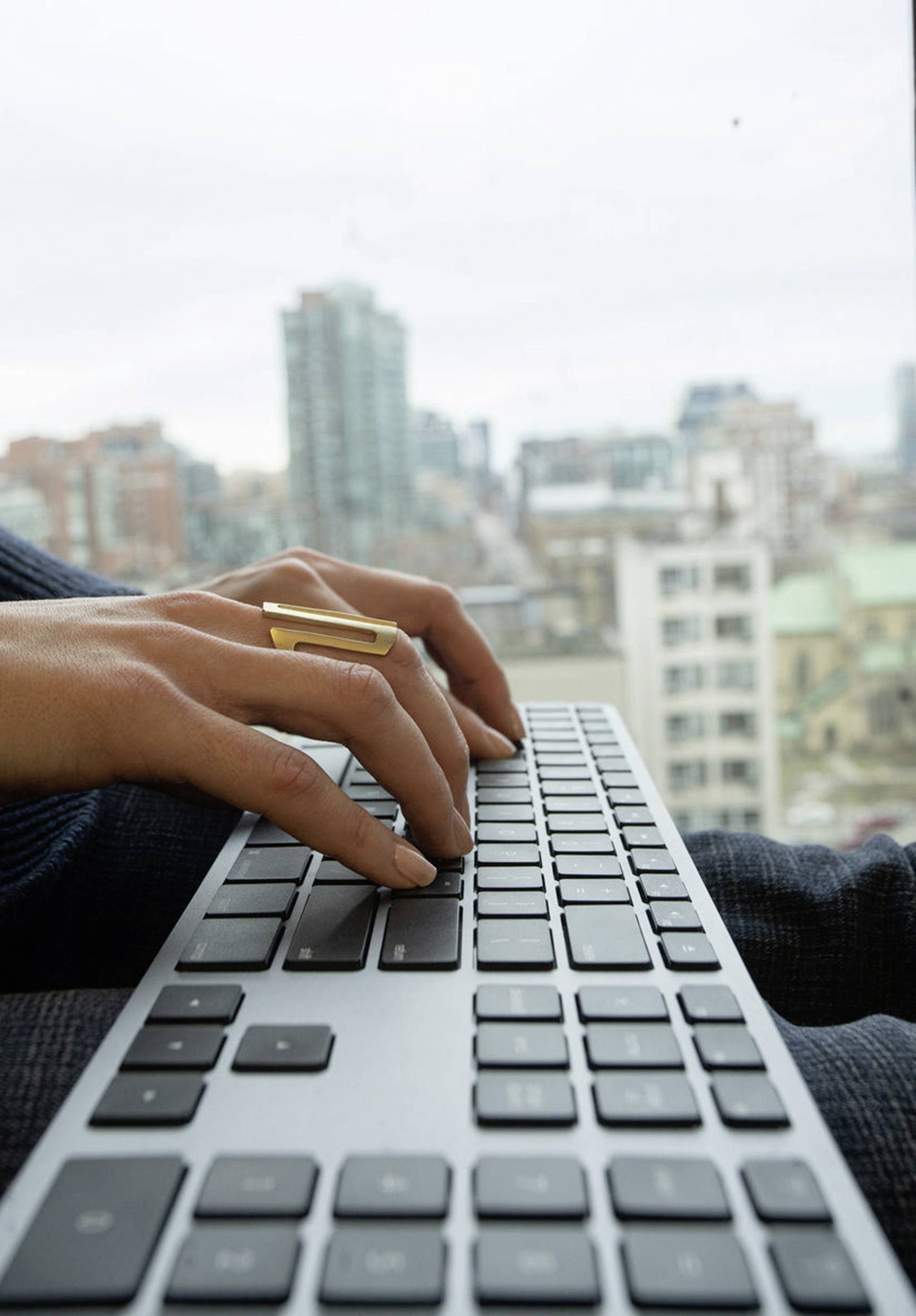 Matias FK418DCB-DE Wireless USB-C® Aluminum Keyboard for Mac bezdrátový klávesnice německá, QWERTZ, Macintosh Space Grau-11