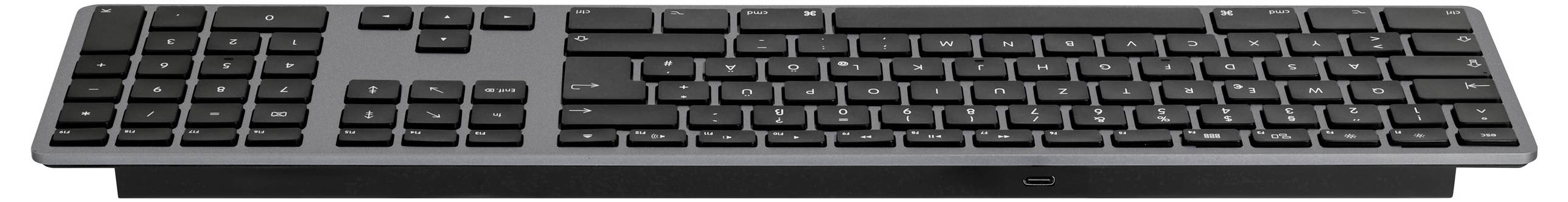 Matias FK418DCB-DE Wireless USB-C® Aluminum Keyboard for Mac bezdrátový klávesnice německá, QWERTZ, Macintosh Space Grau-3