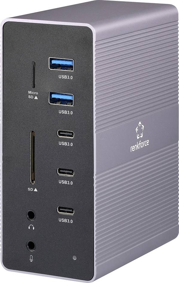 Renkforce USB-C® dokovací stanice  RF-DKS-910 Vhodné pro značky (dokovací stanice pro notebook): univerzální MacBook vč. funkce nabíjení