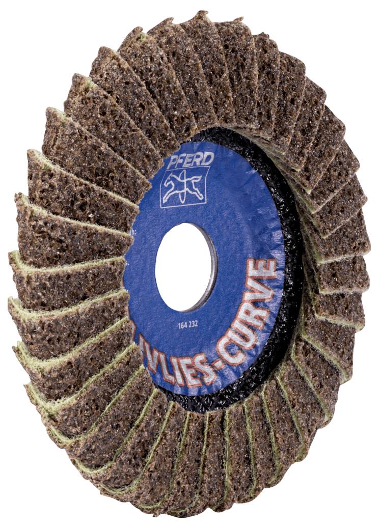 Brusný kotouč s vlnitým okrajem; vhodný pro broušení a leštění.