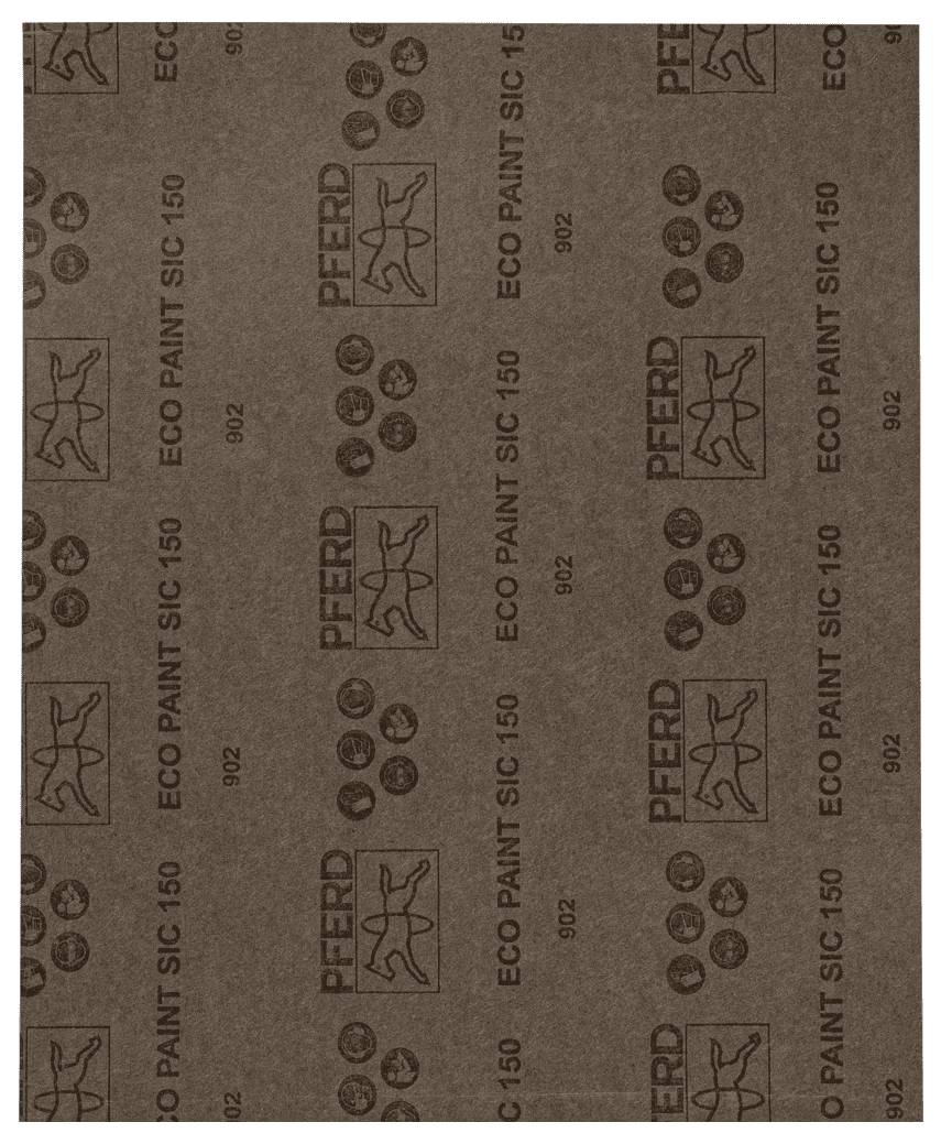 Smirkový papír s nápisem 'ECO PAINT SIC 150' a logem značky. Používá se pro úpravu povrchů, především ve zpracování dřeva.