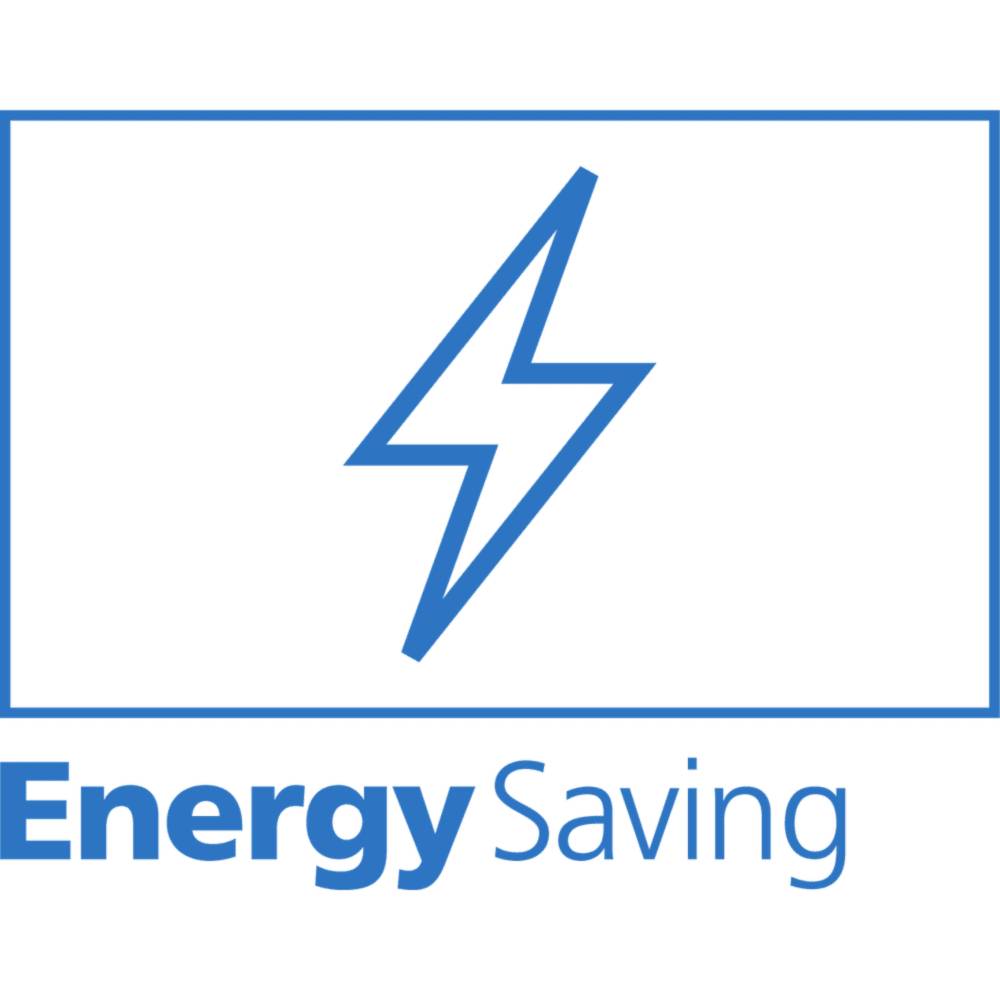 Logo 'Úspora energie' s modrým bleskem a textem, který říká 'Úspora energie'