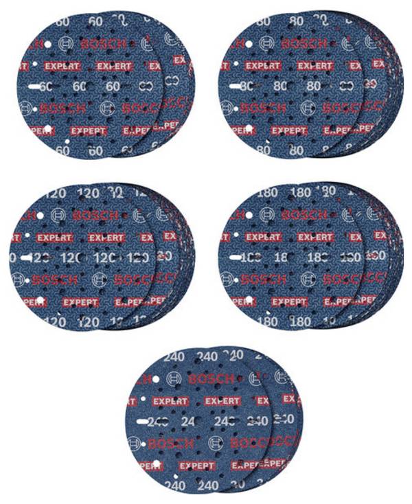 Bosch Accessories 2608902470 Sada brusných kotoučů Průměr 150 mm Zrnitost=60, 80, 120, 180, 240 1 ks
