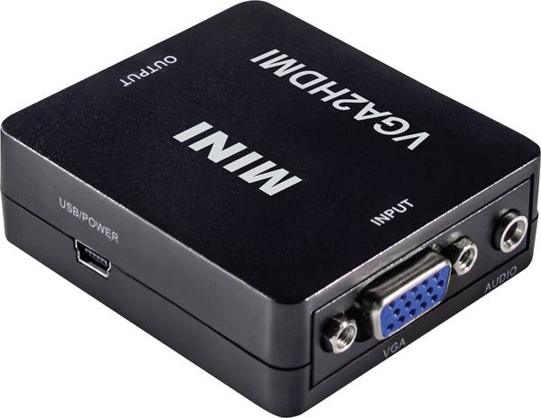 Maxtrack CS40L VGA / HDMI adaptér [1x VGA zásuvka, jack zásuvka 3,5 mm - 1x HDMI zásuvka] černá