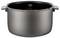 Velký tmavě šedý hrnec se dvěma postranními úchyty, vhodný pro přípravu velkých jídel.