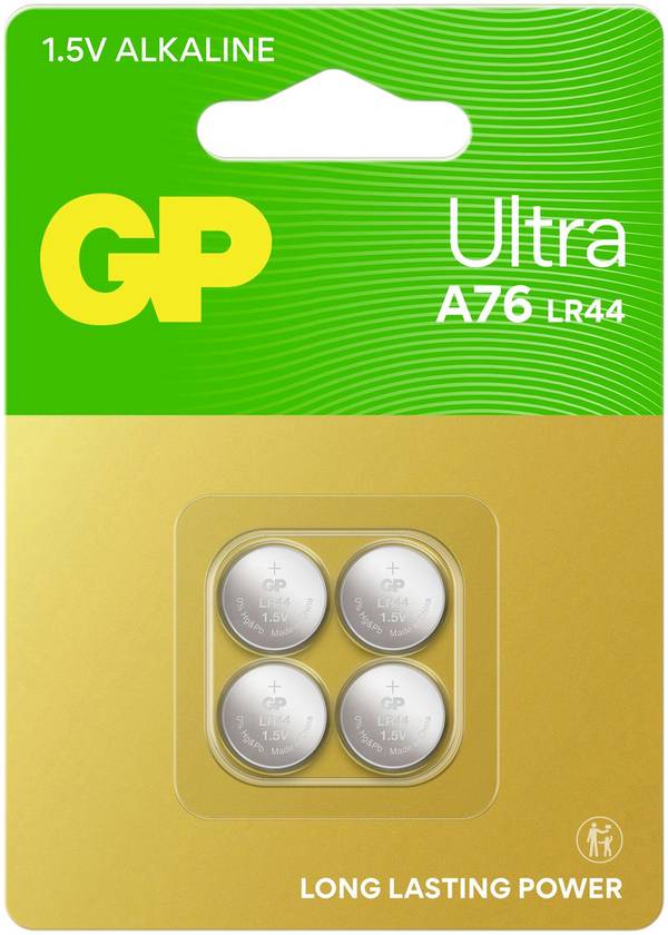 GP knoflíkový článek LR 44 1.5 V 4 ks 110 mAh alkalicko-manganová Ultra