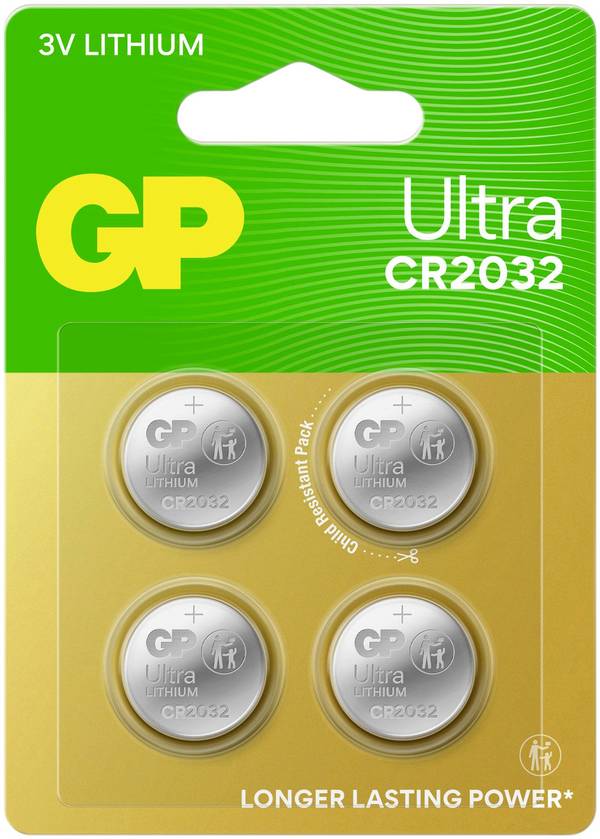 GP knoflíkový článek CR 2032 3 V 4 ks 220 mAh lithiová Ultra