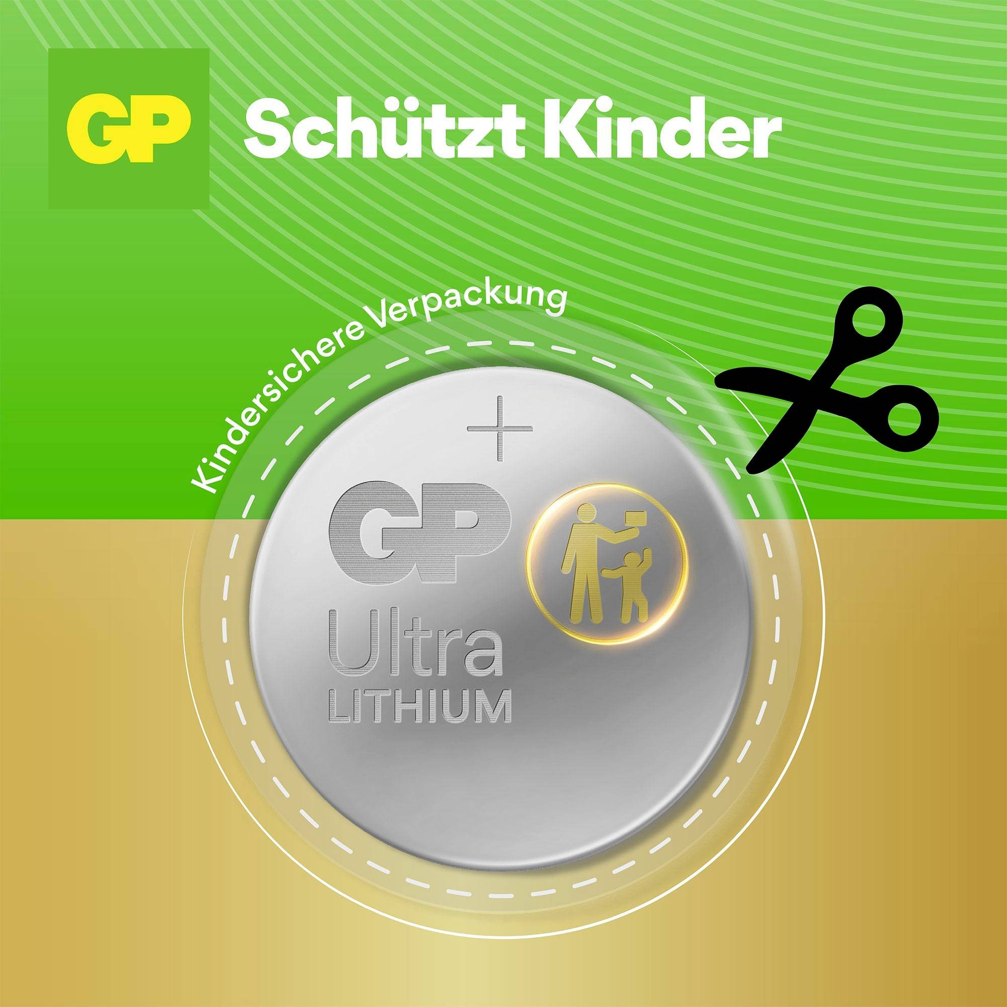 GP Ultra Lithiová baterie, dětsky bezpečný obal, Chrání děti