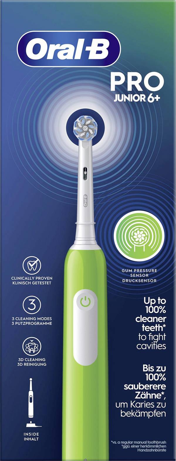 Oral-B Pro Junior 6+ elektrický dětský kartáček na zuby, zelená, 743027