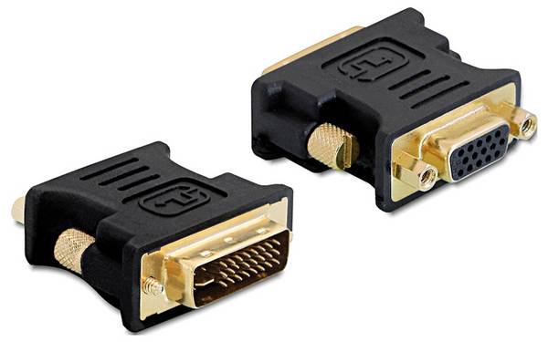 Delock 65016 DVI / VGA adaptér [1x DVI zástrčka 24+5pólová - 1x VGA zásuvka] vícebarevná pozlacené kontakty 5 m