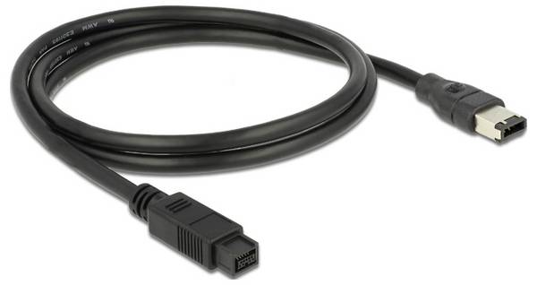 Delock Firewire kabel [1x Zástrčka FireWire (400) 9pólová - 1x firewire (400) zástrčka 6pólová] 1 m černá