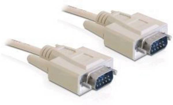 Delock sériový kabel [1x D-SUB zástrčka 9pólová - 1x D-SUB zástrčka 9pólová], 1 m, béžová