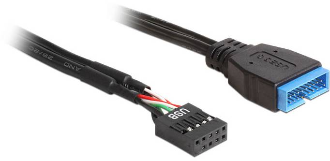 Delock napájecí kabel 30 cm černá-1
