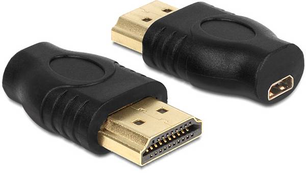 Delock 65507 HDMI adaptér [1x HDMI zástrčka - 1x Mini HDMI™] černá pozlacené kontakty 0 mm