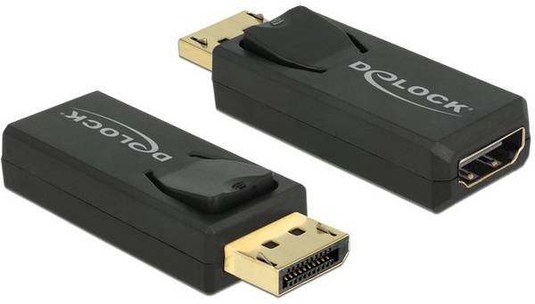 Delock 65571 DisplayPort / HDMI adaptér [1x zástrčka DisplayPort - 1x HDMI zásuvka] černá  0 mm