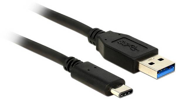 Delock USB kabel  USB 3.2 Gen2 USB-A zástrčka, USB-C ® zástrčka 0.50 m černá oboustranně zapojitelná zástrčka 83869