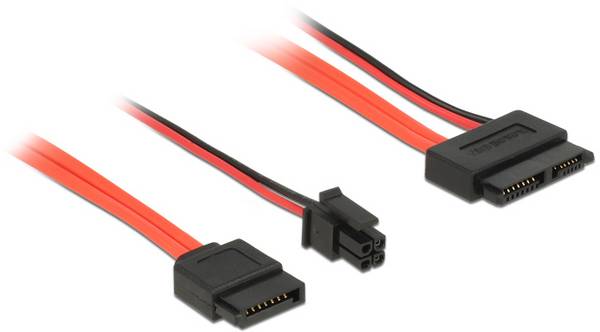 Delock pevný disk kabel  30 cm černá, červená