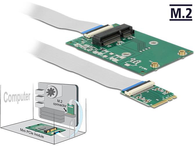 Delock 62848 adaptér rozhraní [1x M2 - 1x Mini PCI]-4