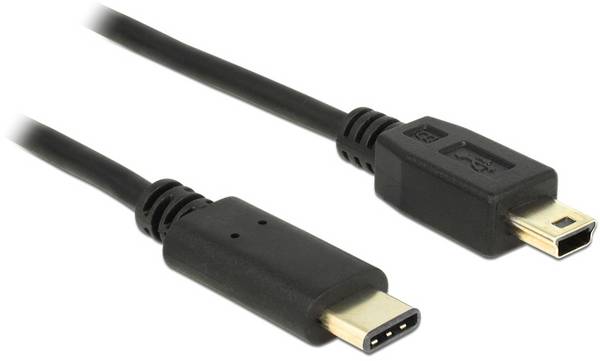 Delock USB kabel USB 2.0 USB Mini-B zástrčka, USB-C ® zástrčka 2.00 m černá 83336