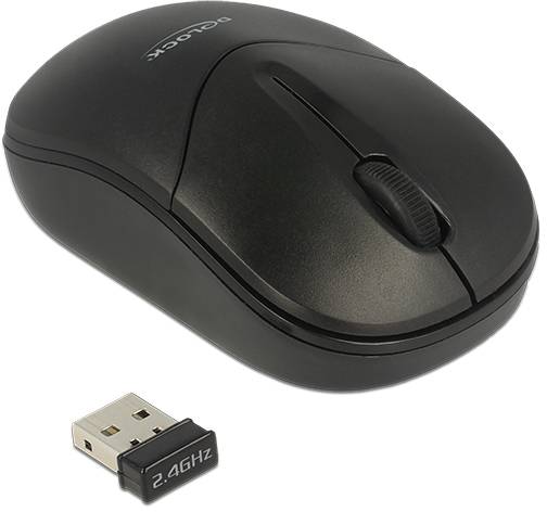 Delock 12494 optická myš, přenos USB, 2 tlačítko, 1000 dpi, černá-0