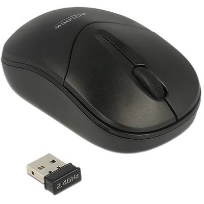 Delock 12494 optická myš, přenos USB, 2 tlačítko, 1000 dpi, černá-0
