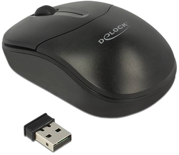 Delock 12494 optická myš, přenos USB, 2 tlačítko, 1000 dpi, černá-2
