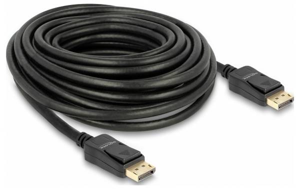 Delock DisplayPort kabel Konektor DisplayPort 10 m černá 84862 třížilový stíněný, pozlacené kontakty, 4K UHD Kabel DisplayPort