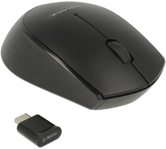 Delock 12526 optická myš, přenos USB, 2 tlačítko, 1000 dpi, černá-2