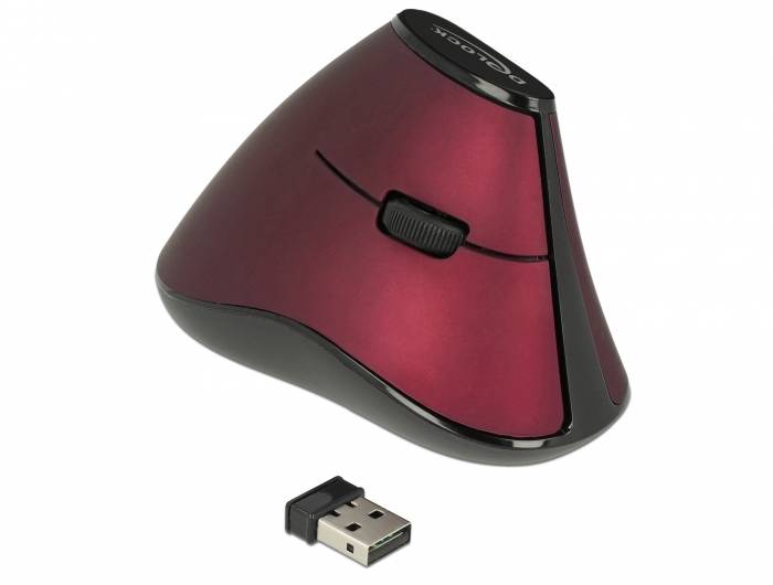 Delock 12528 optická ergonomická myš, přenos USB, 4 tlačítko, 1000 dpi, vícebarevná-2