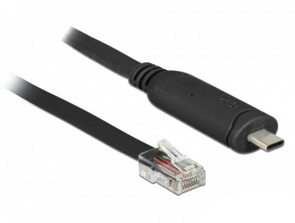 Delock USB 2.0 adaptér [1x USB 2.0 zástrčka C - 1x RJ45 zástrčka] 63912 2 m pro port konzoly (router / switch)