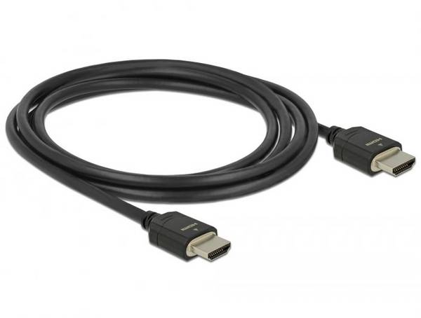 Delock HDMI kabel Zástrčka HDMI-A 2 m černá 85294 třížilový stíněný, pozlacené kontakty, 8K UHD HDMI kabel