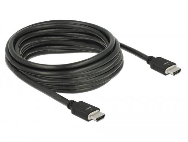 Delock HDMI kabel Zástrčka HDMI-A 5 m černá 85296 třížilový stíněný, pozlacené kontakty, 8K UHD HDMI kabel