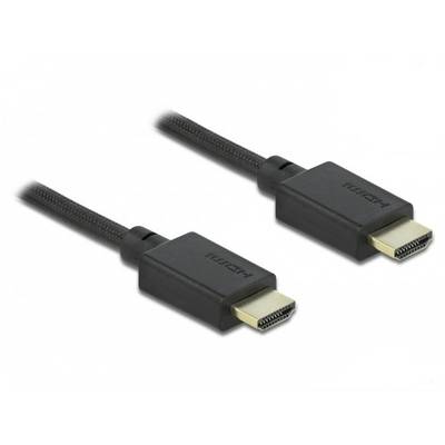 Dva černé HDMI kabely leží vedle sebe paralelně. Mají flexibilní, strukturovaný plášť a zlaté konektory.