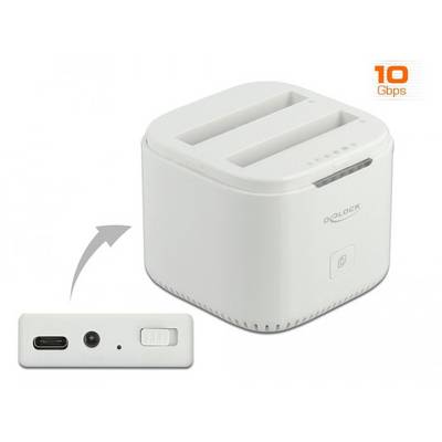 Delock 63084 USB-C®, SATA 6 Gb/s, DC zásuvka 3,5 mm dokovací stanice pro pevný disk-0