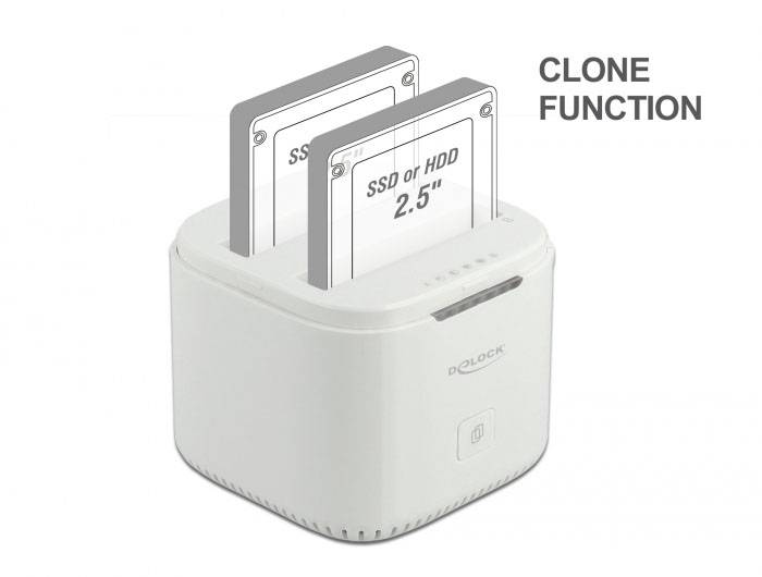 Delock 63084 USB-C®, SATA 6 Gb/s, DC zásuvka 3,5 mm dokovací stanice pro pevný disk-4