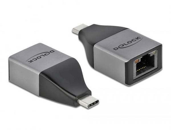 Delock USB 2.0 adaptér [1x USB-C® zástrčka - 1x RJ45 zásuvka] 64118