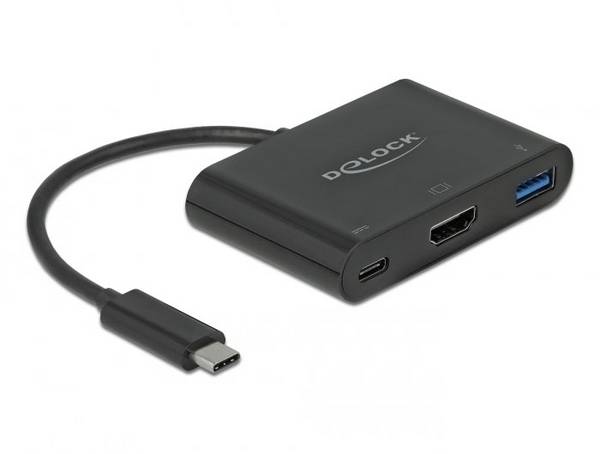 Delock USB 2.0 adaptér [1x USB-C® zástrčka - 1x HDMI zásuvka, USB-C® zásuvka (nabíjení)] 64091 0.15 m