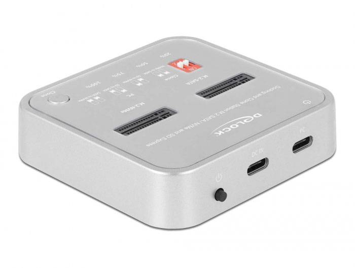 Delock 64138 USB-C®, ExpressCard dokovací stanice pro pevný disk s USB hubem-1