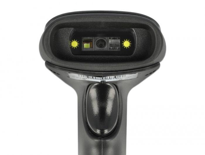Delock 90562 skener 2D čárového kódu Bluetooth, kabelové 2D, 1D LED černá ruční-2