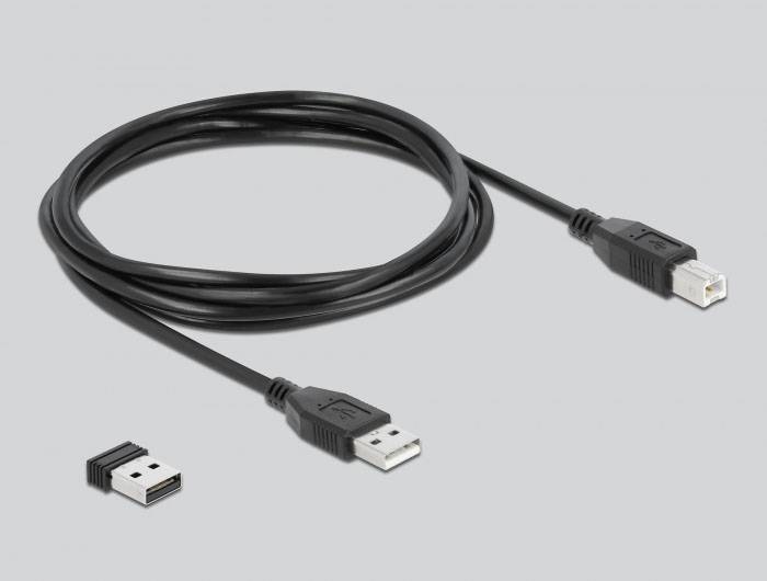 Delock 90562 skener 2D čárového kódu Bluetooth, kabelové 2D, 1D LED černá ruční-3
