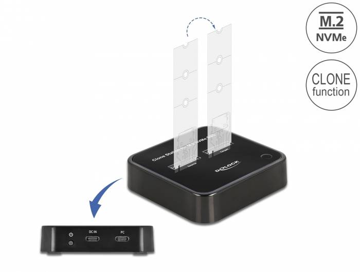 Delock 64177 USB-C® dokovací stanice pro pevný disk s funkcí klonování-3